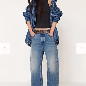 We The Free Blue Boyfriend Jeans